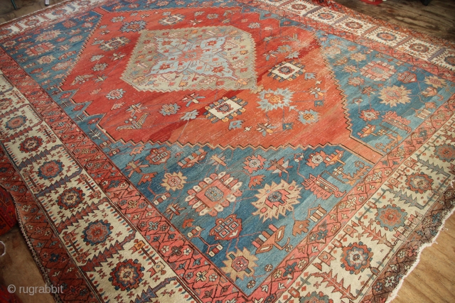 Tremendous 19th century Bakshiash carpet 343 x 460cm, with wear.
Please contact via jamescohen50@hotmail.com
Many thanks!                   