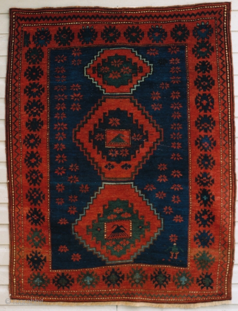 Erevan kazak rug. 55 x 72". Circa 1900.                         