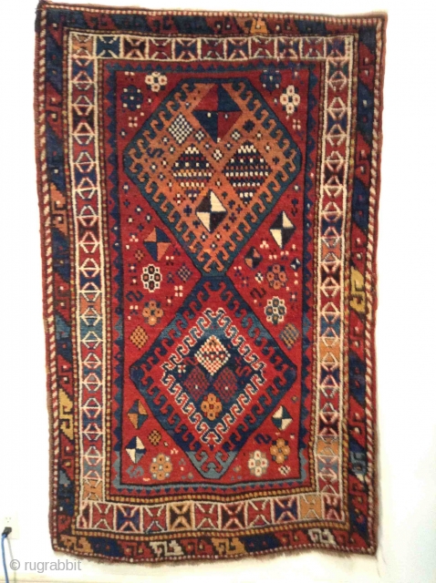 Bordjalu Kazak rug, 1st quarter 20th Century. 46 x 73".                       