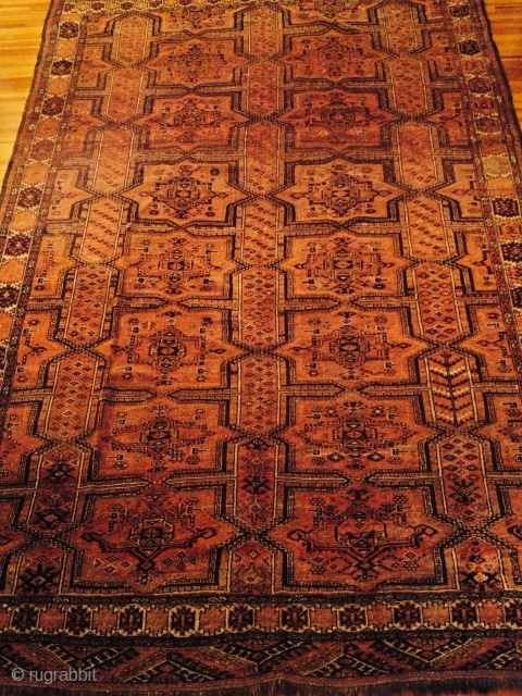 This magnificent Turkman Chub Bash is in excellent condition. It is 7'9" x 11'5". The quality is fine.  It was appraised in February 2015.  It is 100% wool with a  ...