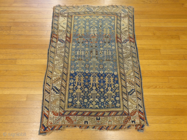 http://lesniakorientalrugs.com/579-caucasian-oriental-rug-2-11-x-4-5-blue-shirvan.html

This antique Caucasian Shirvan rug is in fair condition. The design features an intricate all over pattern set in a gorgeous blue field with very attractive abrash. Highlight colors include red, gold  ...