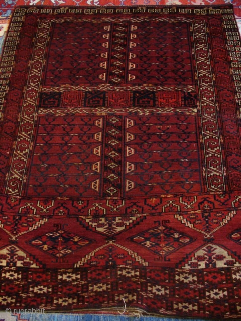 Kizyl Ayak ensi  5.7 X 4.3 feet. Nice condition. Second picture is back of rug.                 