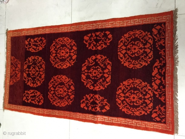 Around 1940, Tibetan carpets, s size 156 cmx82cm, warp weft wool, price concessions
                    