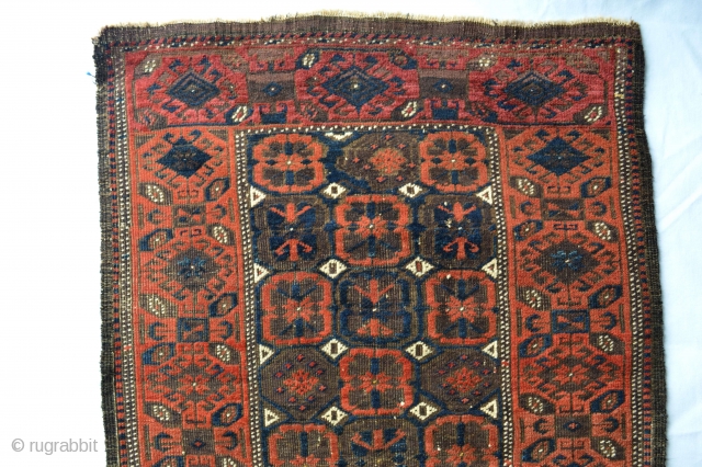 Early Baluch small Rug Beautiful colors and symetrical knoted                        