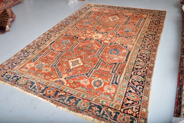 Beautiful untuched Rare Heriz circa 1900's found as is missing ends 
342 x 238 cm                  
