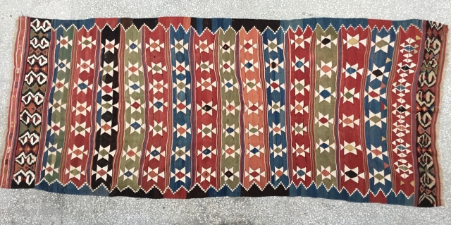 Anatolian (Varsak) south-west Antalya Kilim 19th Century 
Size:146x342Cm 4'9x11'2"                        