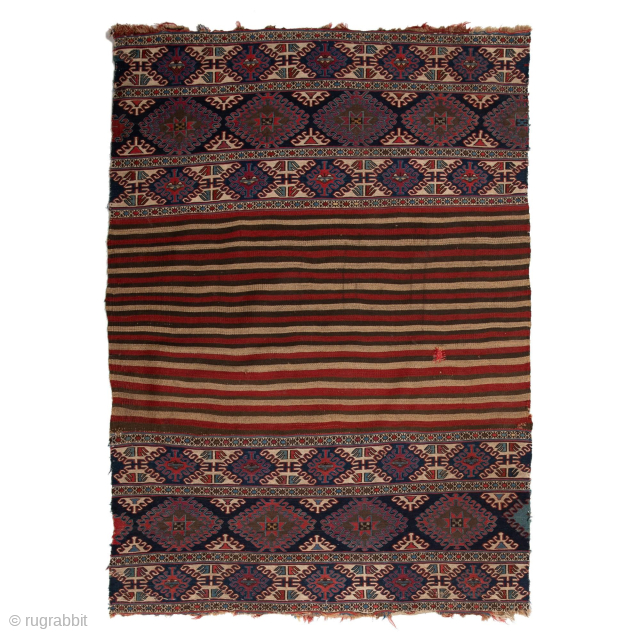 Antique Caucasian Shirvan Kilim, Circa 1900, 3’5 x 4’6 Ft.
                       