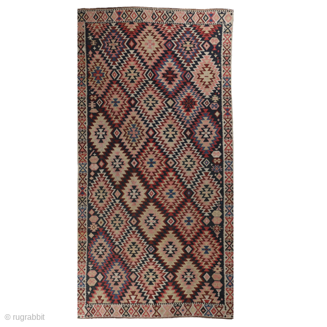 Antique Caucasian Shirvan Kilim, Circa 1870, 5 x 10 Ft.
Kayarugs1@gmail.com                       