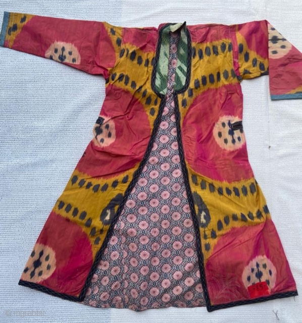 chapan,silk and cotton,19 cen.long125cm                             