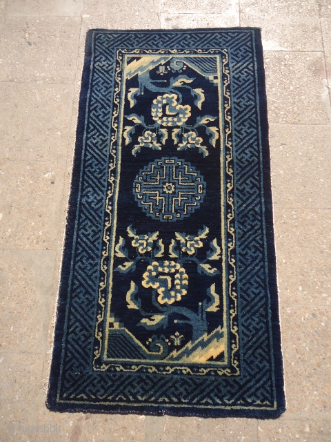 Chinese Antique Baotau Rug with beautiful colors and design.Perfect condition,without any repair or work done.E.mail for more info.Size 4'6"*2'4".              