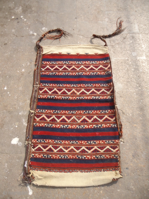 Anatolian Heybey or Grain with natural colors,fine weave,good design .Very nice condition with original stripe backing.All beautiful colors,without any work done.Size 3'8"*2'1".E.mail for more info and pics.      