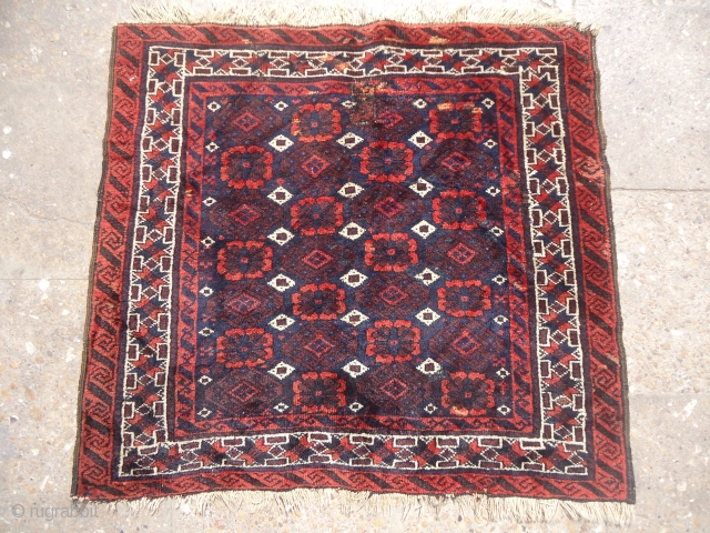 Baluch Bagface with great wool,natural colors and very fine weave.Very nice design,Sift shiny wool.Very nice pce.Size 2'7"*2'3"E.mail for more info and pics.           