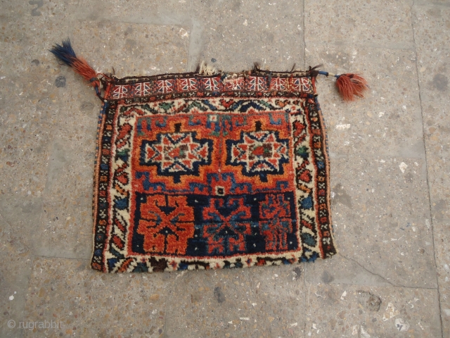 Luri Bakhtiar ? N.W Persian ? Bagface,with all good colors shiny wool and original kilim backing.E.mail for more info.              