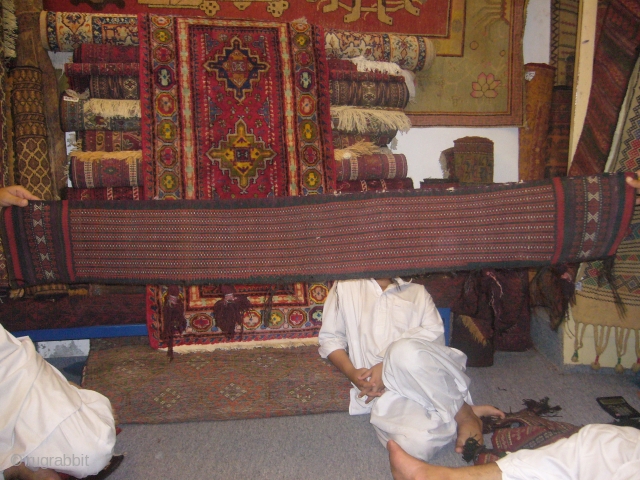 Supereb Sistan Baluch Tent Band or trapping,with original beads and ornament,very fine weave,nice colours,great condition.                  