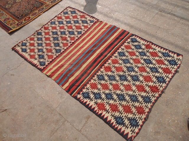 Beautiful and Colorful Caucasian Flatwoven Panel,with great natural colors and extra fine weave,all wool,beautiful design and colors,good condition.Size 5'9"*3'5".E.mail for more info and pics.         