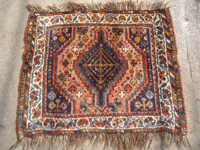 Shiraz or Qashqai Large bag face with beautiful colors and design,full pile and good colors,E.mail for more info.               