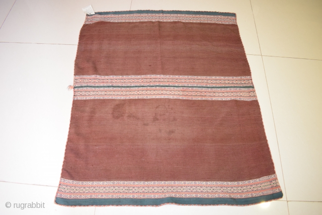  Aymara Aguayo  Textile Woven of Camelid Wool, Size, 3'9 x 3'1 Ft

                   