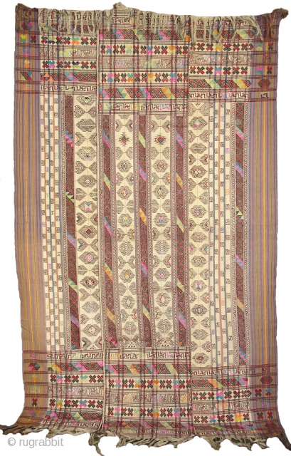 Blanket Shawl From Tibet. Very fine quality Piece and very rare Piece.
Its size is 145cm X 245cm.(DSC09890 New)
               