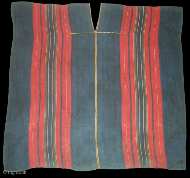 Dress From North-East India.we can Say Chin Hills area. Near to Nagaland.Its in cotton Indigo Cloth.Its very Rare Dress.Its size is 95cm X 98cm.(DSC08877 New)        