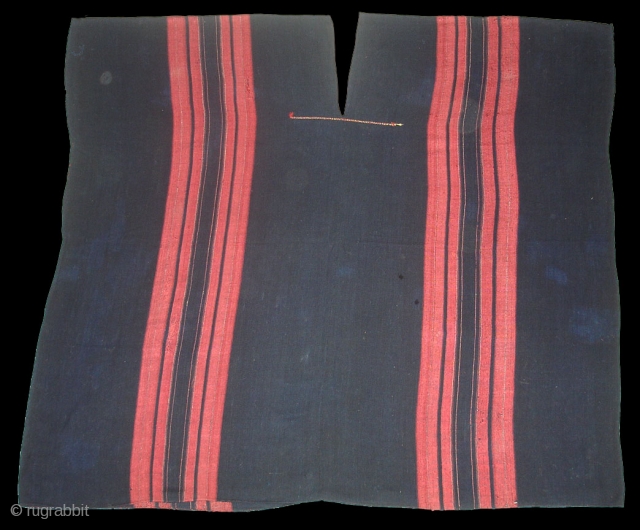 Dress From North-East India.we can Say Chin Hills area. Near to Nagaland.Its in cotton Indigo Cloth.Its very Rare Dress.Its size is 92cm X 102cm.(DSC08891)         