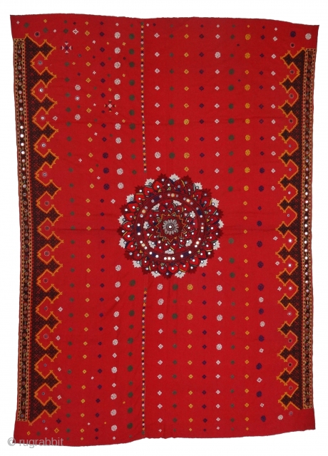 Woman’s Shawl(Abochchini),Probably from Meghwar Group ,Tharparkar Pakistan. India.C.900.Its size is 147cmX207cm(DSC05948).                      