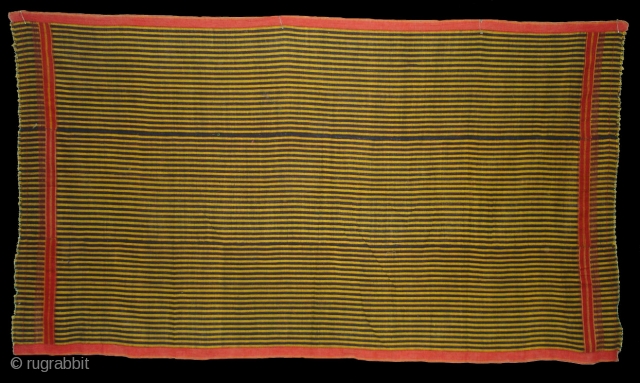 Waziri Shawl From West Punjab(Pakistan)India.Made of silk and cotton.Its size is 125cm x 230cm. Condition is Good(DSC05199 New).               