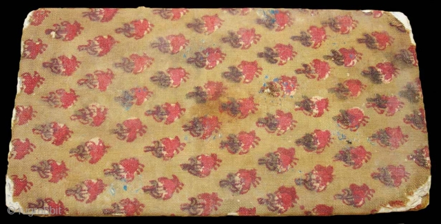 Sutra Book Cover(Cotton)Khadi Print.From Rajasthan India.Very Rare and Early Book cover.Its size is 11cm x 21cm.(DSC07439 New).                