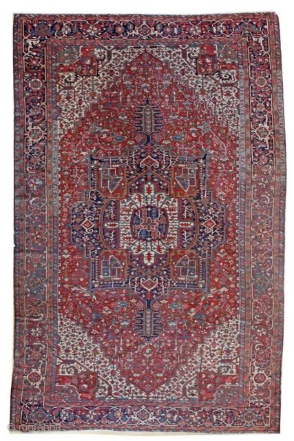 Oversize Karaja in a Serapi design; 11'4" x 18'0"; circa 1915: see our website for a large selection of antique Heriz rugs of all sizes; ID: JF4373      