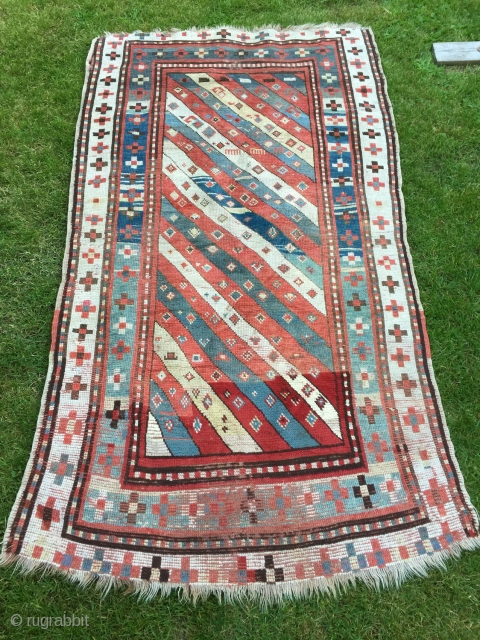 Kind of cool rug, 176x100 cm. One big restauration see picture number six.                    