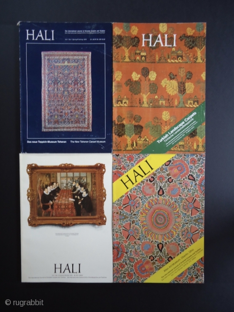 Set of early Hali magazines, Volumes 1-7, Issues 1 through 28, inclusive, plus indices for Volumes 4 and 5. 
Very good condition. Few issues slightly dog-eared on edge of binding.  No  ...