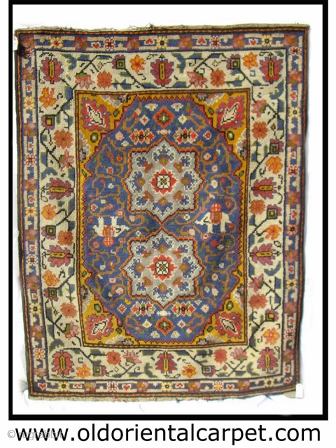 SEMI-ANTIQUE EUROPEAN RUG.  The exact origin is a mystery (Any help and comments much appreciated) but I think it may well be english and dates from the early 20th century. The  ...