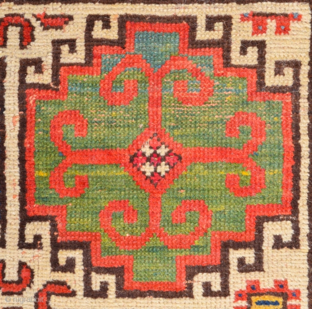 South East Caucasian Moghan region with memlimgul design Rug 19th Century Rug It has dated 1292 = 1875 Size 130 x 250 cm          