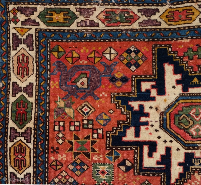 Early 19th Century Collectible Shirvan Kuba Rug
It has a lot of archaic details on it and great colors 98 x 145 cm           