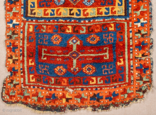 Early 19th Century East Anatolian Sivas Area Rug.Like the comparative example in the Sivas museum (described as "Erzincan"), this piece has a field divided into four box-shaped sections,each containing a large cross  ...