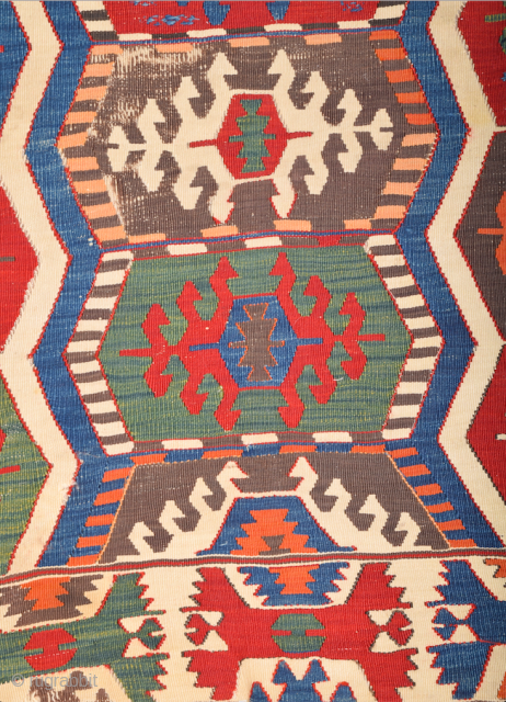 19th Century Anatolian Probably SarıKeci Kilim Size 175 x 325 cm                      