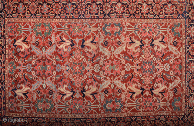 19th Century Persian Heriz Rug Size  225 x 325 cm in very good condition and all the colors are naturel.All the knots sides and ends are original.This Carpet was exported from  ...