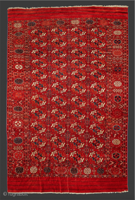  Turkmenistan, Central Asia Mid. 19th Century Tekke Main Rug.It's in Good Condition 205 x 310 cm                