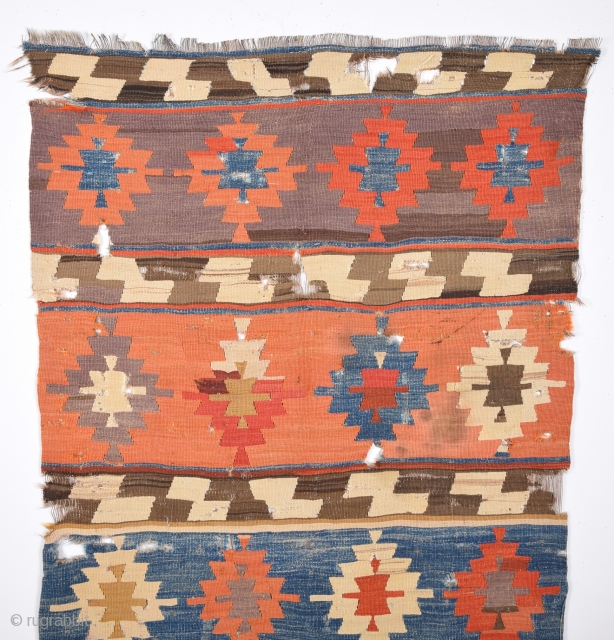 Early 19th Century Anatolian Konya Kilim Size 110 x 190 Cm.                      