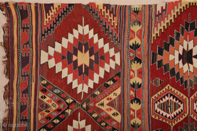 Early 19th Century Konya Karapınar Kilim Size 167 x 363 cm                      