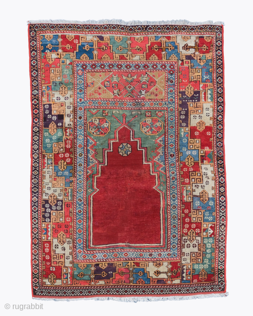 Middle of the  19th Century Anatolian Konya Prayer Rug
Size : 110 x 150 cm
please send me directly mail.
galleryaydinrugs@gmail.com              