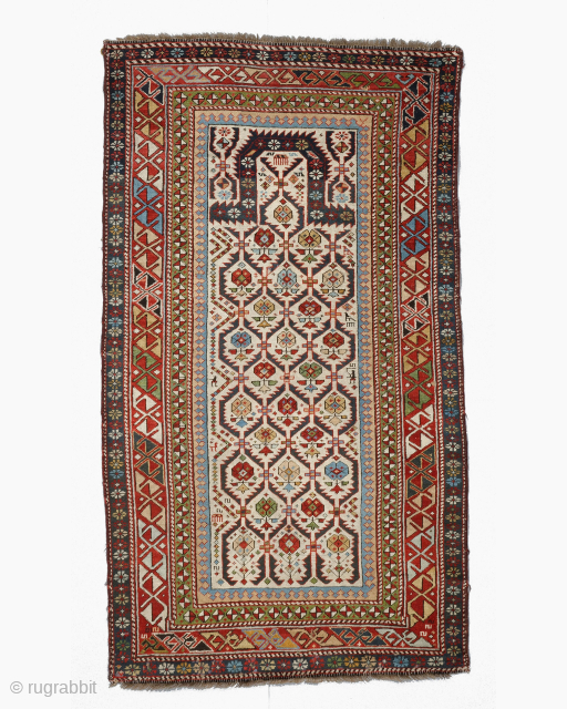 Late Of The 19th Century Caucasian Prayer Shirvan Rug
Size : 100 x 173 cm
please send me directly mail.
galleryaydinrugs@gmail.com               