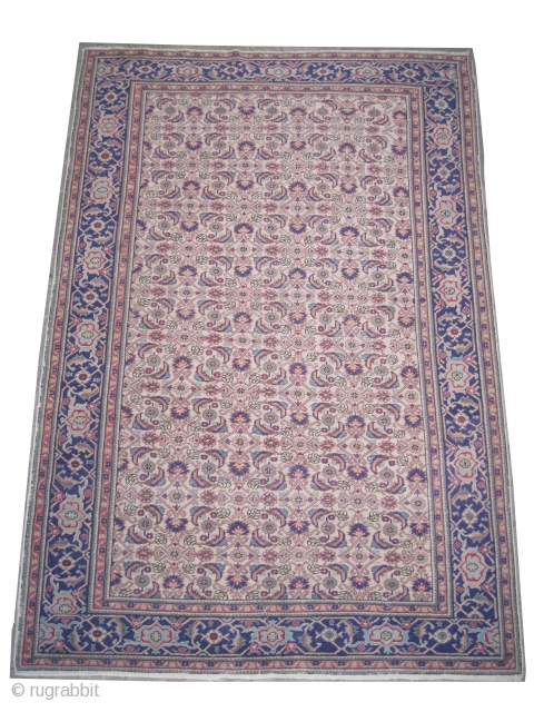 Kayseri Turkish old.  Size: 218 x 146 (cm) 7' 2" x 4' 9"  carpet ID: FW-4
The knots are hand spun wool, the black color is oxidized, the background color is  ...