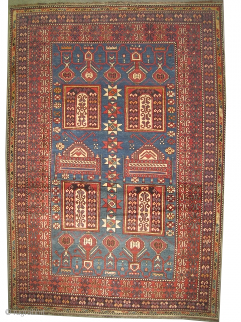 
Baku Caucasian circa 1910 antique. Size: 175 x 123 (cm) 5' 9" x 4'   carpet ID: RS-302
Vegetable dyes, the knots are hand spun lamb wool, good condition, high pile, the  ...