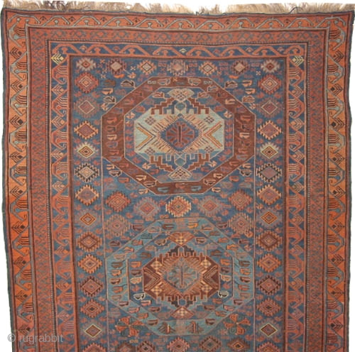 
Soumak Sejshour Caucasian woven circa in 1908 antique, collector's item, 285 x 145 (cm) 9' 4" x 4' 9"  carpet ID: A-410
Woven with hand spun lamb wool, soumak technique, from Kouba  ...