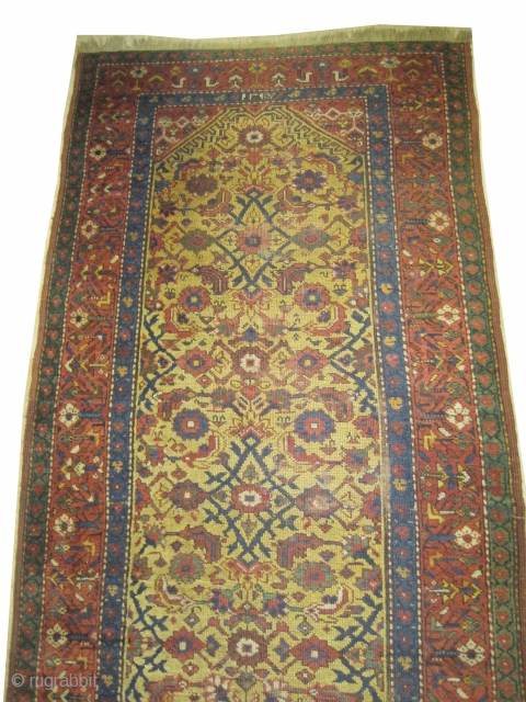 

Farahan Persian circa 1890 antique. Collector's item, Size: 437 x 114 (cm) 14' 4" x 3' 9"  carpet ID: K-3672
vegetable dyes, the black color is oxidized, the knots are hand spun  ...