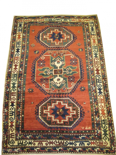 
 	

Lori-pambak Caucasian, dated 1348 = 1929, semi antique, collector's item, 262 x 162 (cm) 8' 7" x 5' 4"  carpet ID: RS-349
Thick pile in perfect condition, the background color is  ...