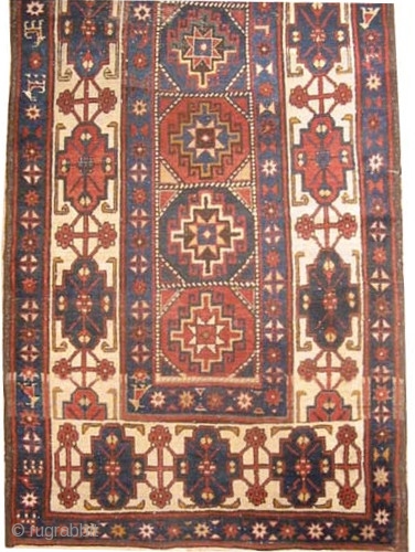 	

Shahsavan Persian circa 1910 antique. Collector's item, Size: 307 x 94 (cm) 10' 1" x 3' 1"  carpet ID: K-3249
The center has Moghan design, the surrounded large border is ivory   ...