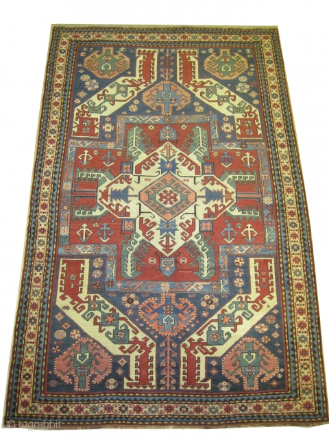 Kasim Ushak Caucasian old. Collector's item. Size: 265 x 166 (cm) 8' 8" x 5' 5"  carpet ID: V-58
Perfect condition, high pile, soft, high standard quality and in its original shape.
More  ...