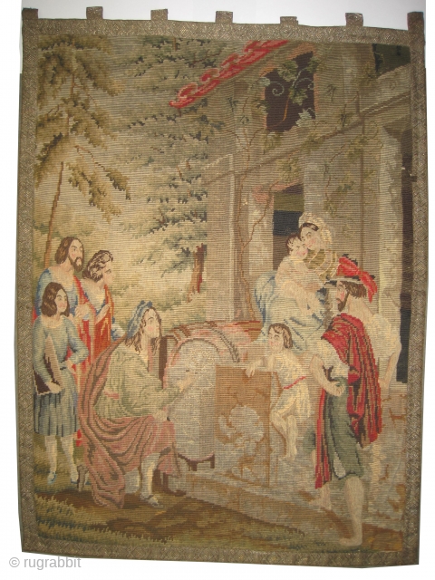 

French tapestry, antique, collectors item, 84 x 62 cm, ID: A-1167
Hand woven embroidery, in perfect condition, historical subject, ready to be hang on the wall.

        