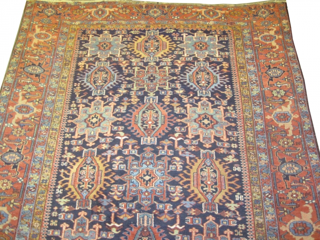 


Karadja Persian knotted circa in 1924, semi antique,  377 x 242 (cm) 12' 4" x 7' 11" 
 carpet ID: P-3938
The black knots are oxidized, the knots are hand spun lamb  ...